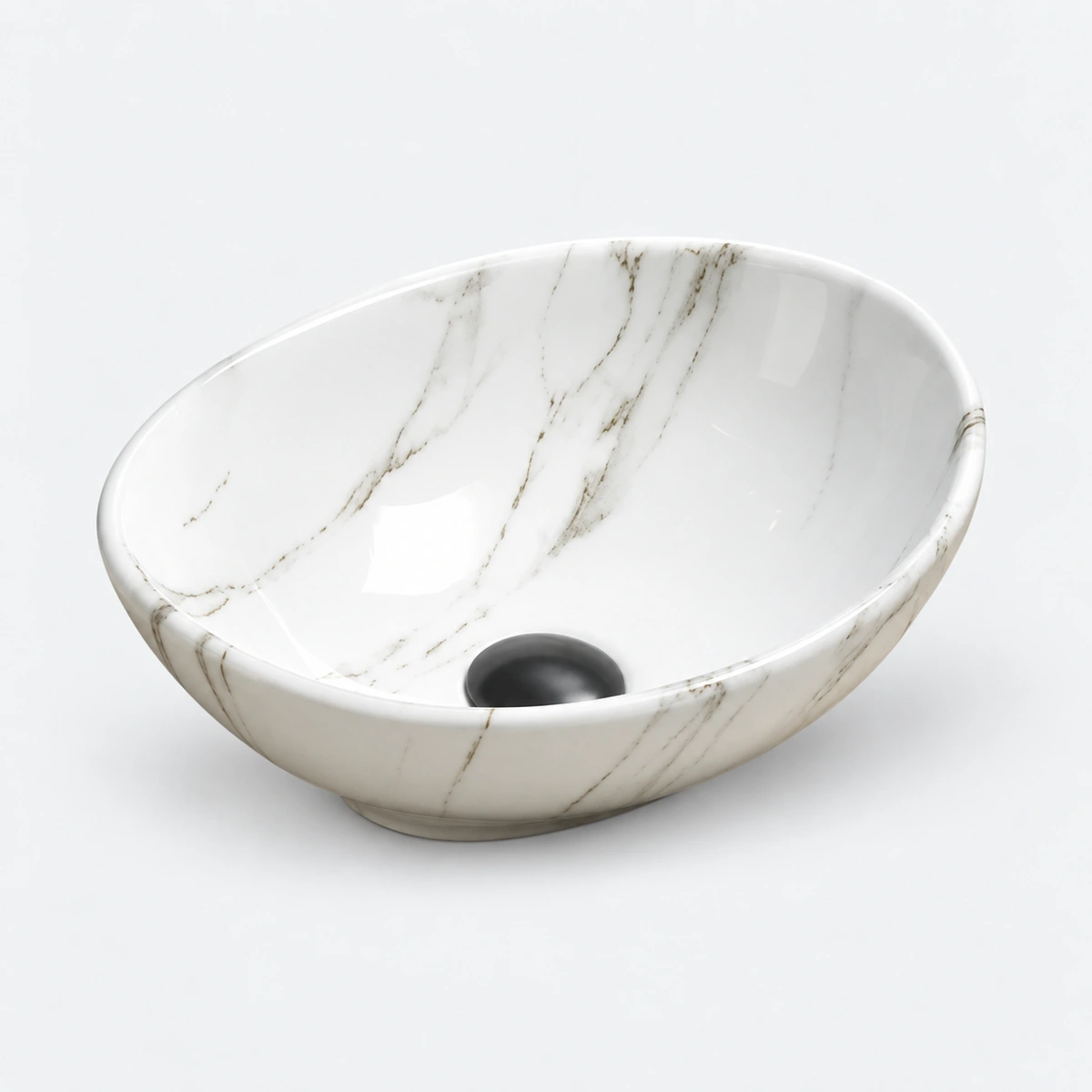Moonstone Carrara Countertop Basin - Marble Effect