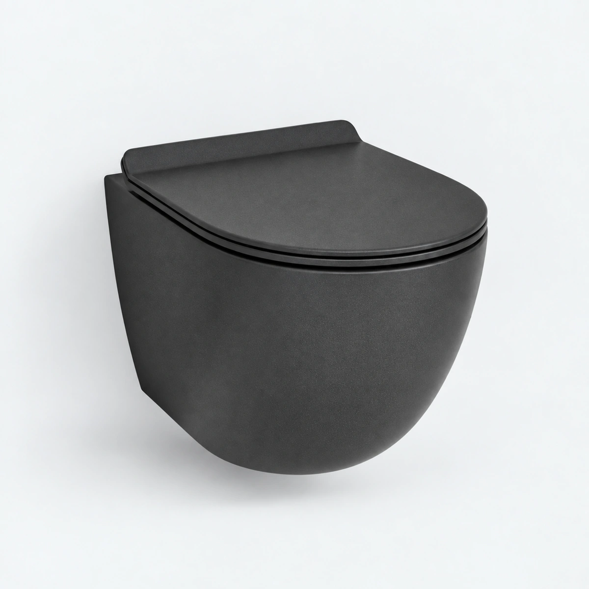 Cassiopeia Black Mat Rimless Wall Hung Toilet
