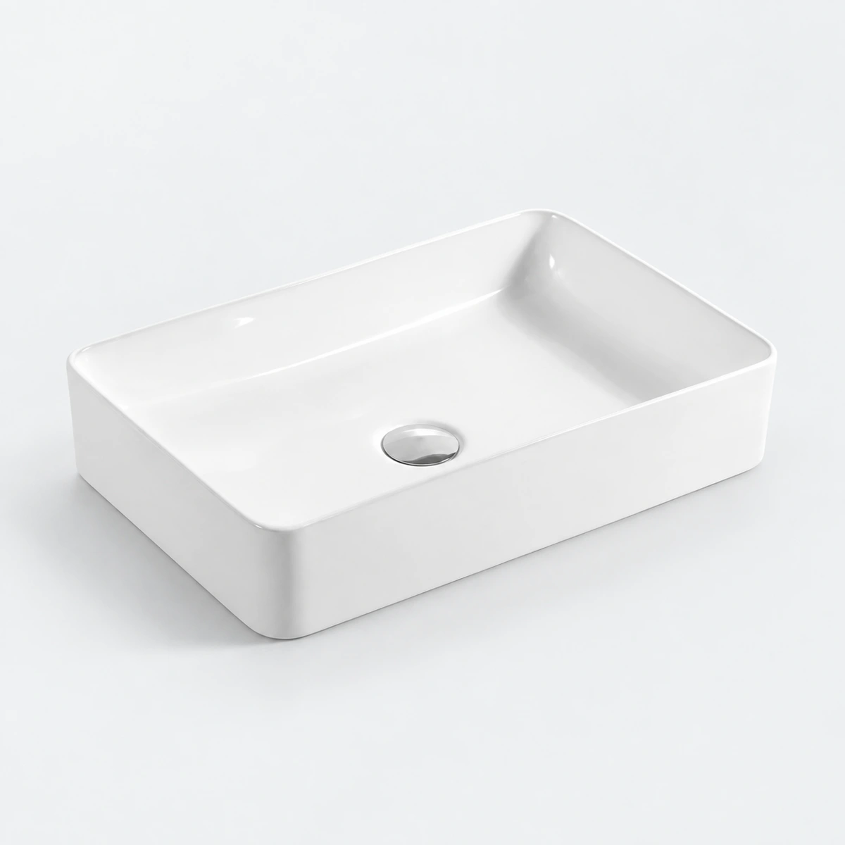 Ruby Rectangle Countertop Basin - White