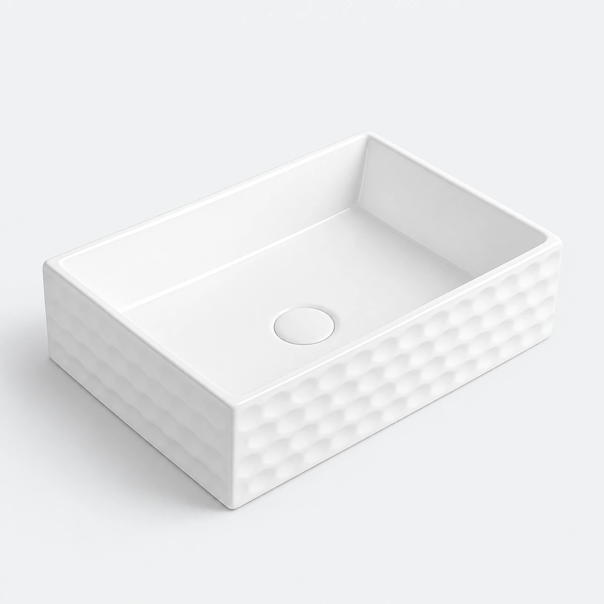 Diamond Countertop Basin - White